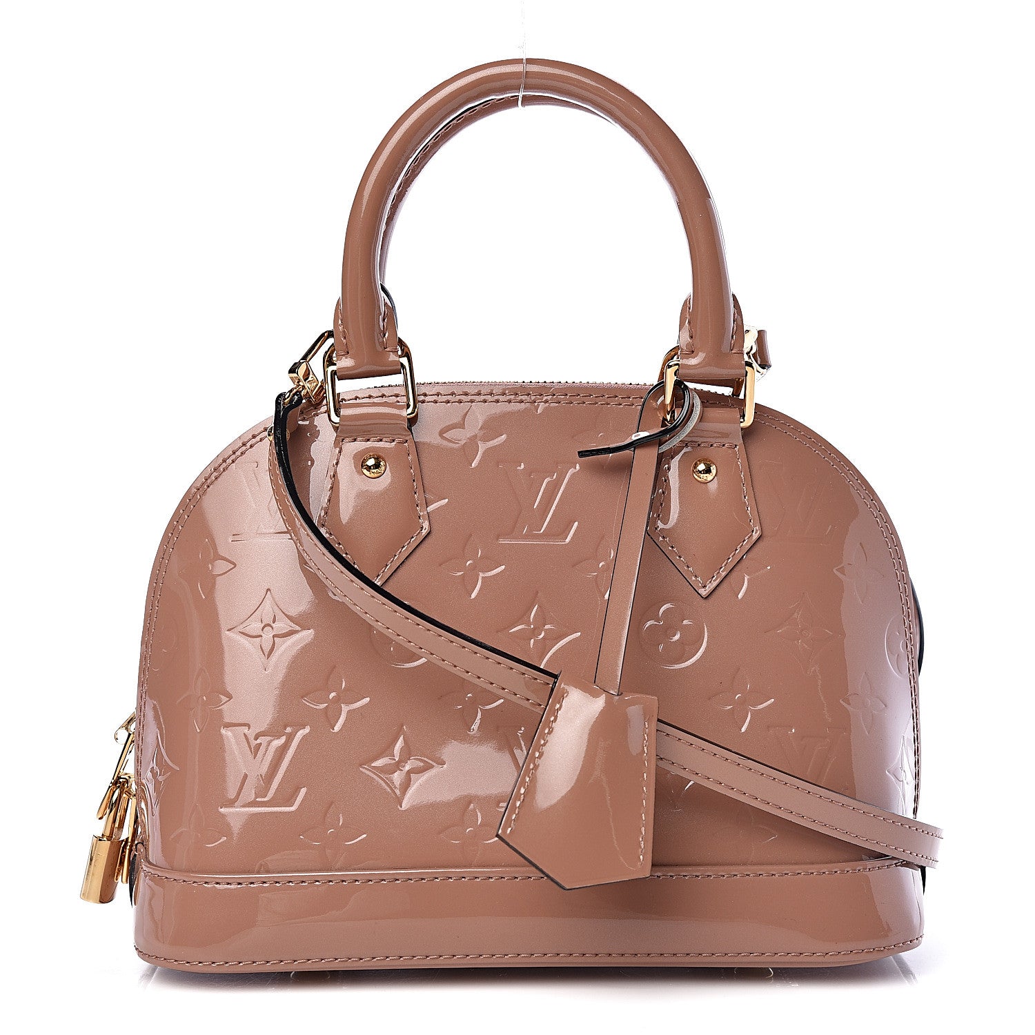 Louis Vuitton Vernis Alma BB Rose Velours 1 of 10