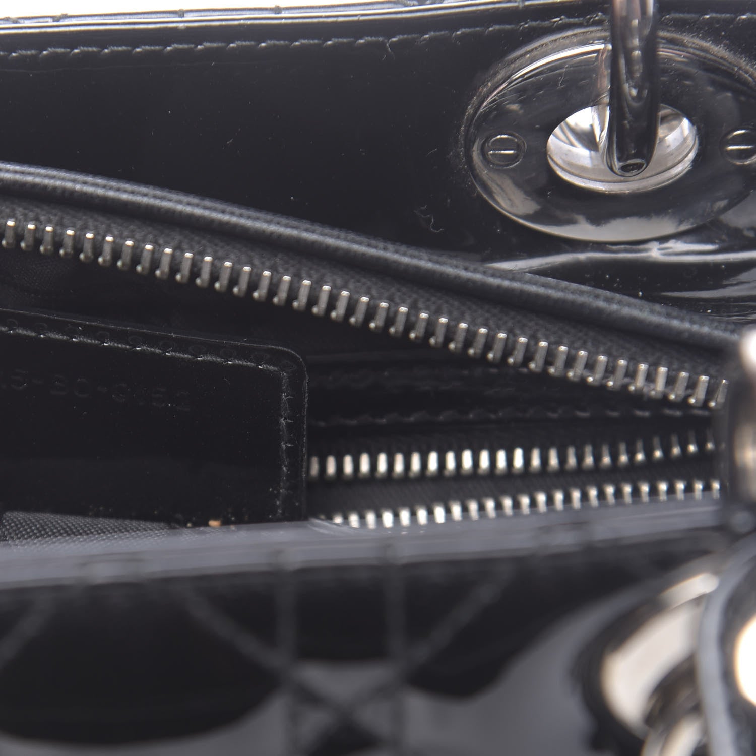Christian Dior Patent Cannage Medium Lady Dior Black 7 of 10