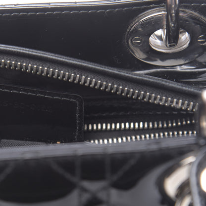 Christian Dior Patent Cannage Medium Lady Dior Black 7 of 10