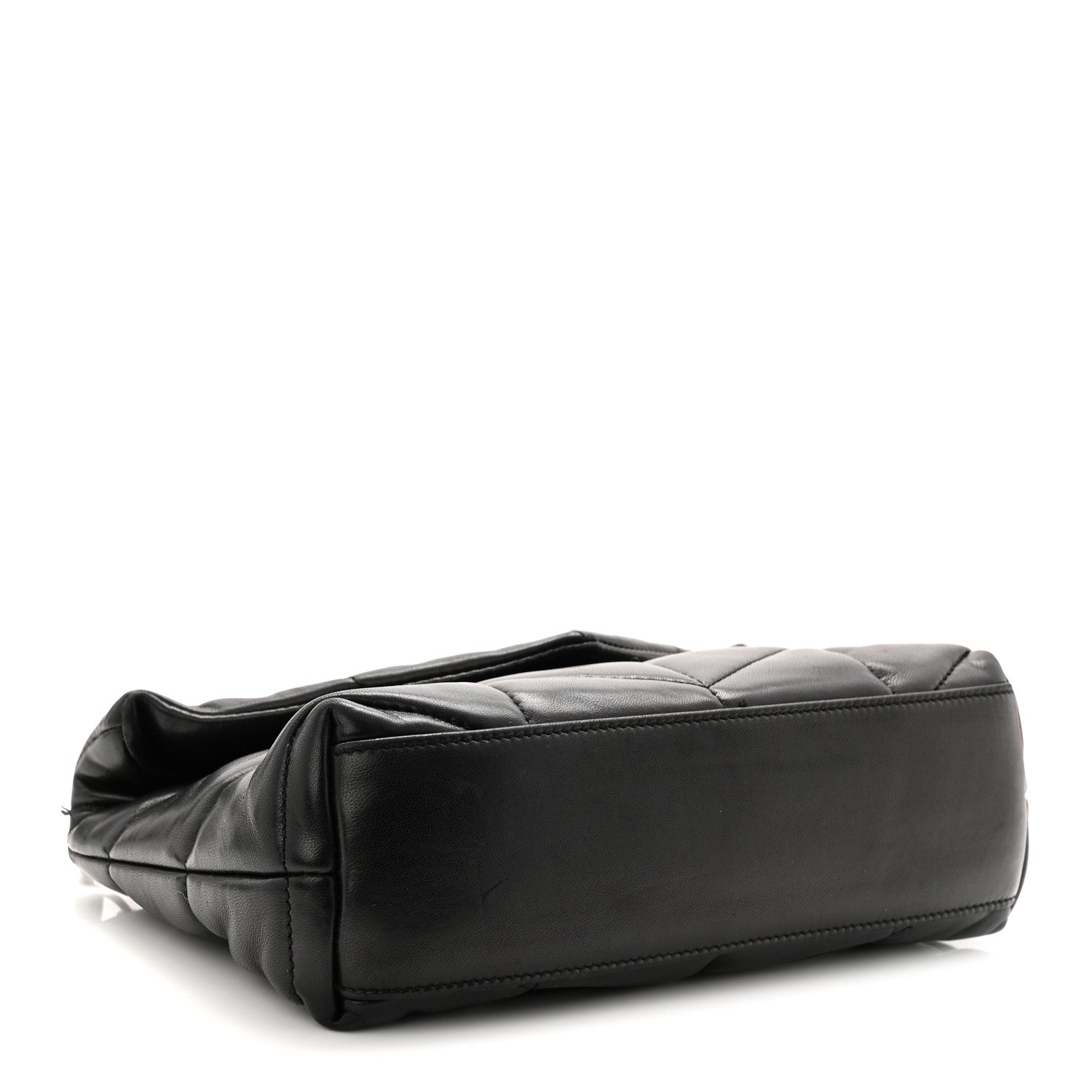 Saint Laurent Lambskin Quilted Toy Loulou Puffer Monogram Chain Satchel Black 4 of 11