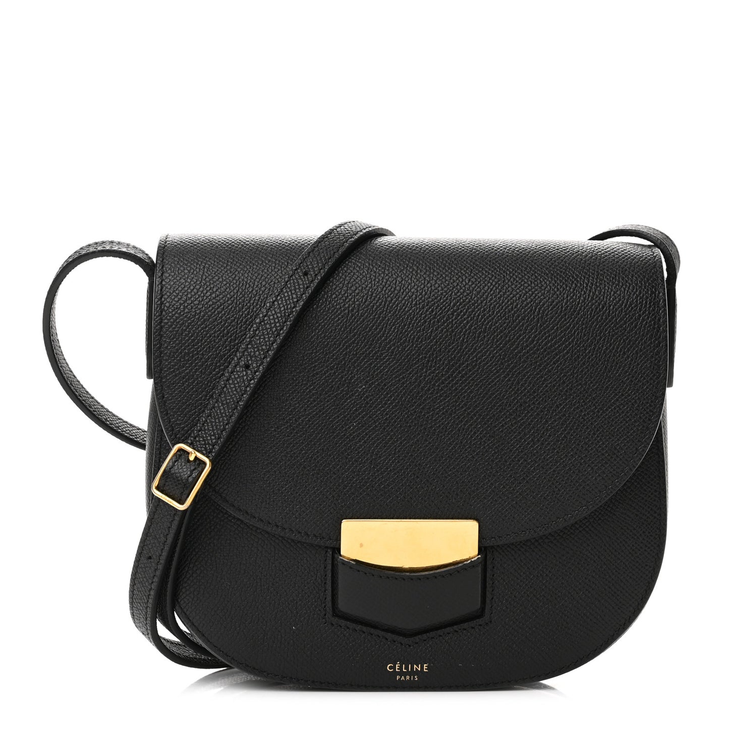 Grained Calfskin Small Trotteur Black