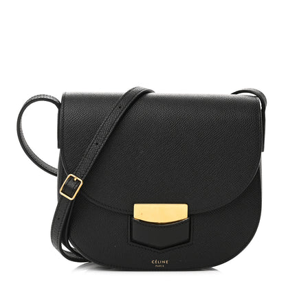 Celine Grained Calfskin Small Trotteur Black 1 of 10