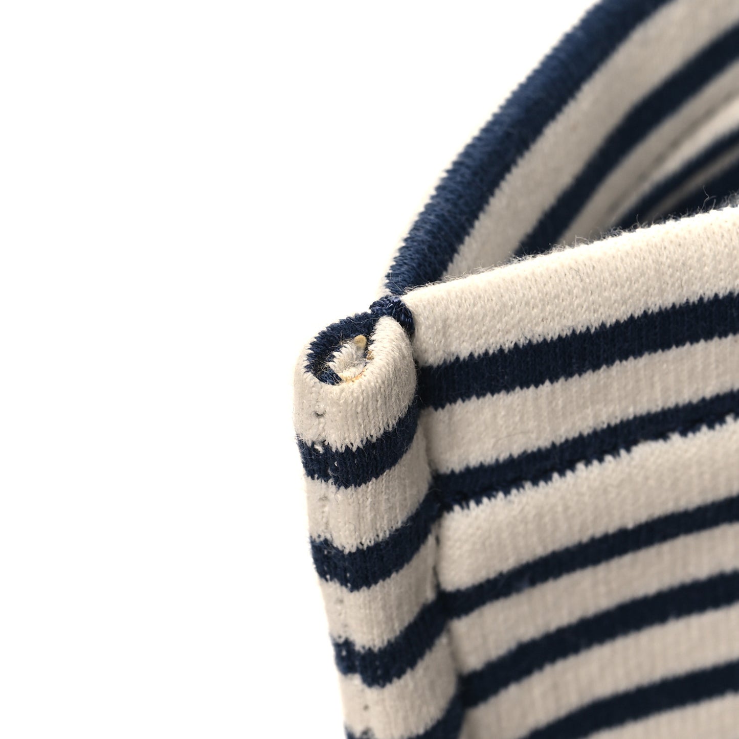 Canvas Calfskin Striped Triomphe Cabas Navy