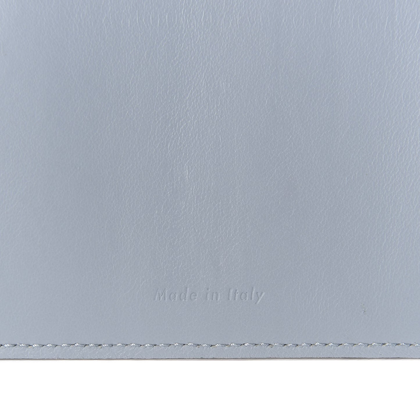 Grained Calfskin Large Multifunction Strap Wallet Pebble Mineral