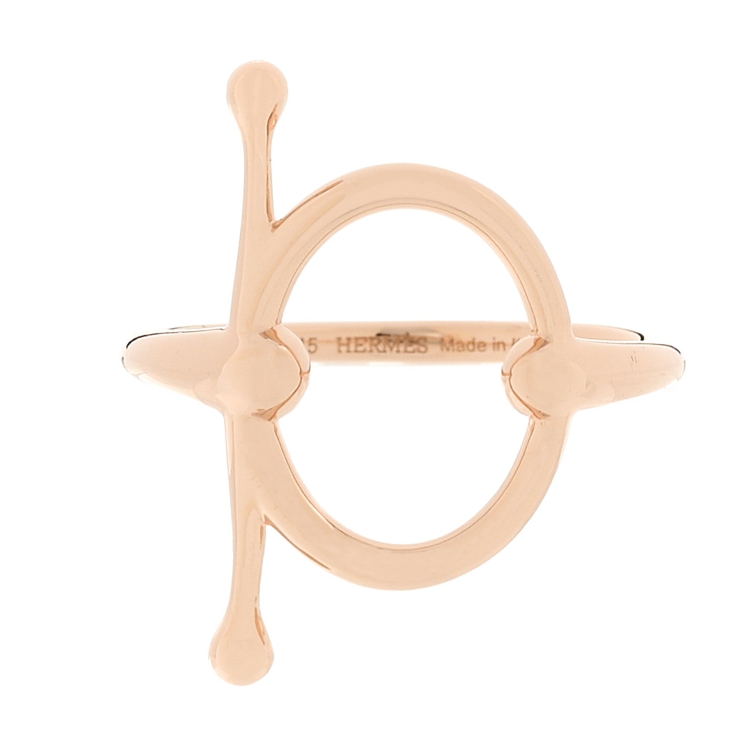 Hermes 18K Rose Gold PM Filet D'Or Ring 53 6.5 1 of 4