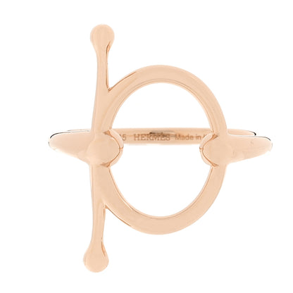 Hermes 18K Rose Gold PM Filet D'Or Ring 53 6.5 1 of 4