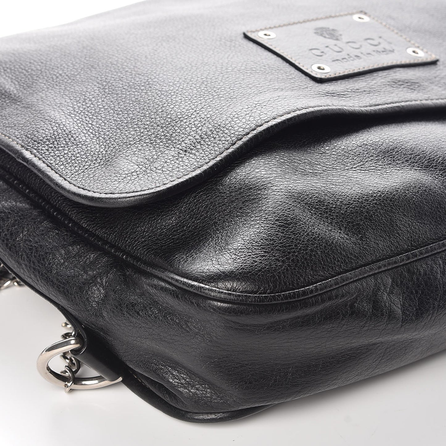 Calfskin Messenger Bag Black