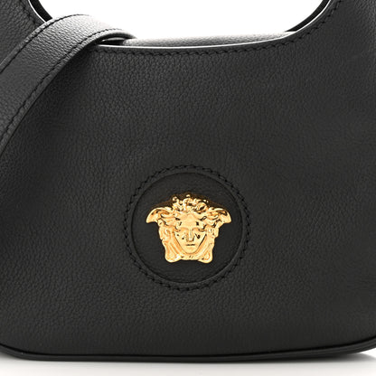 Versace Calfskin La Medusa Small Hobo Crossbody Black 7 of 9