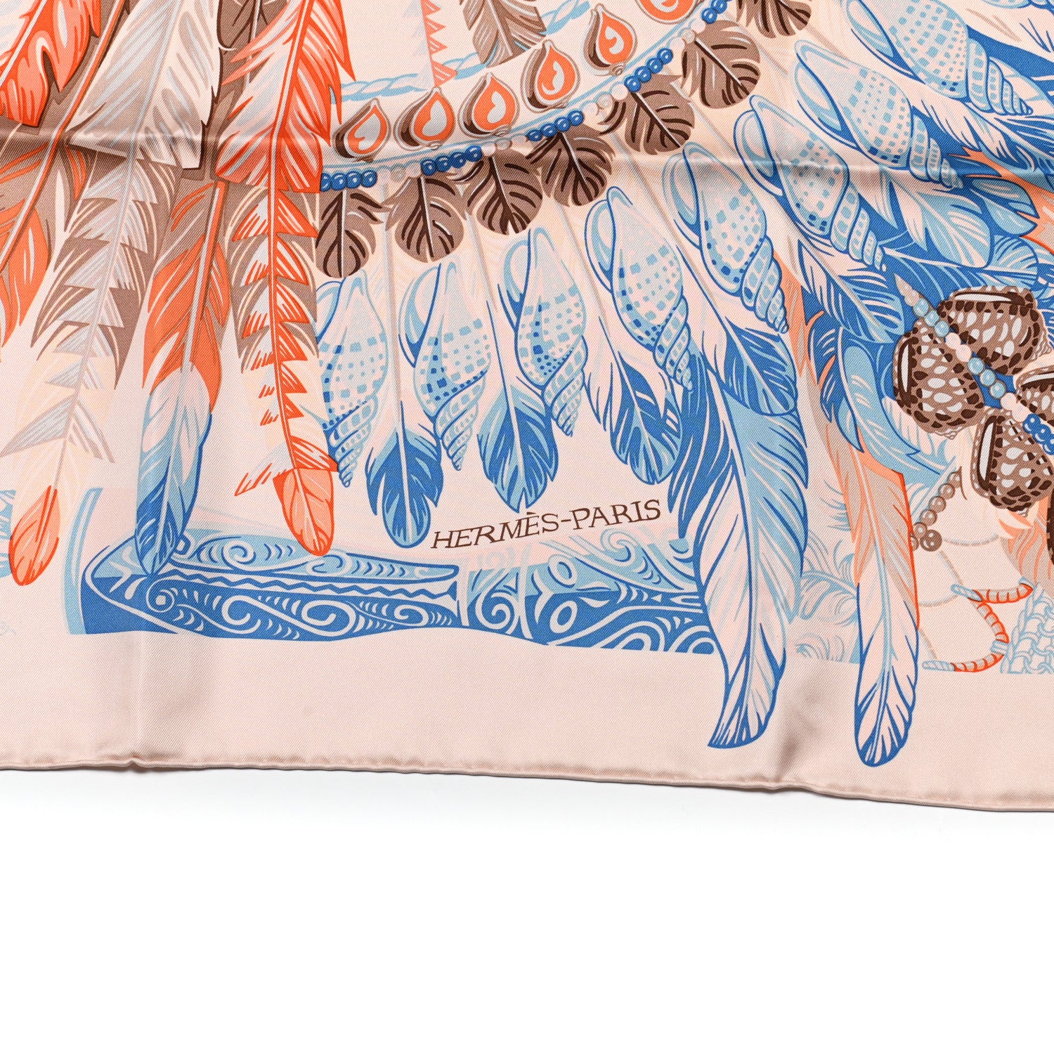 Hermes Silk Danse Pacifique Scarf140 Rose The Bleu 2 of 5