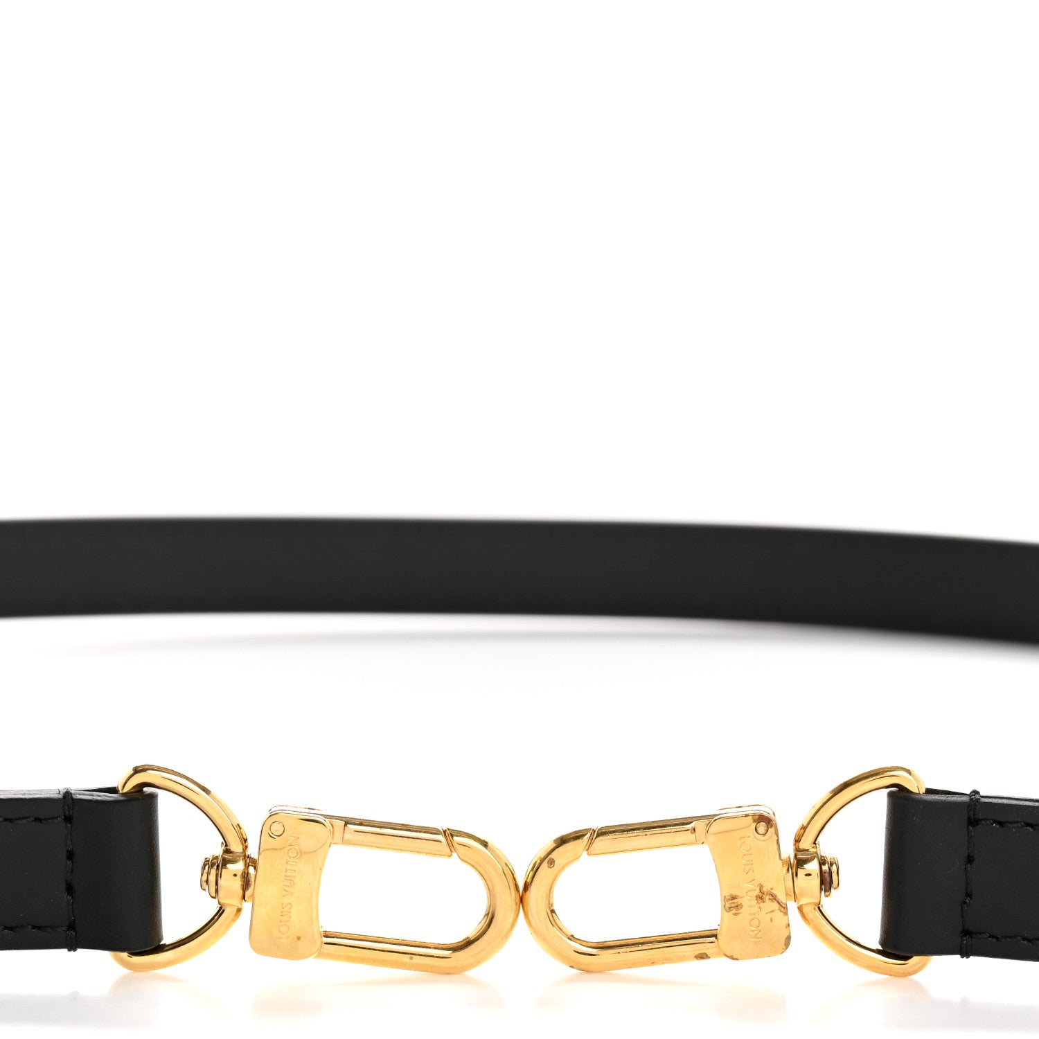 Louis Vuitton Calfskin Twinny Adjustable Shoulder Strap Black 3 of 3