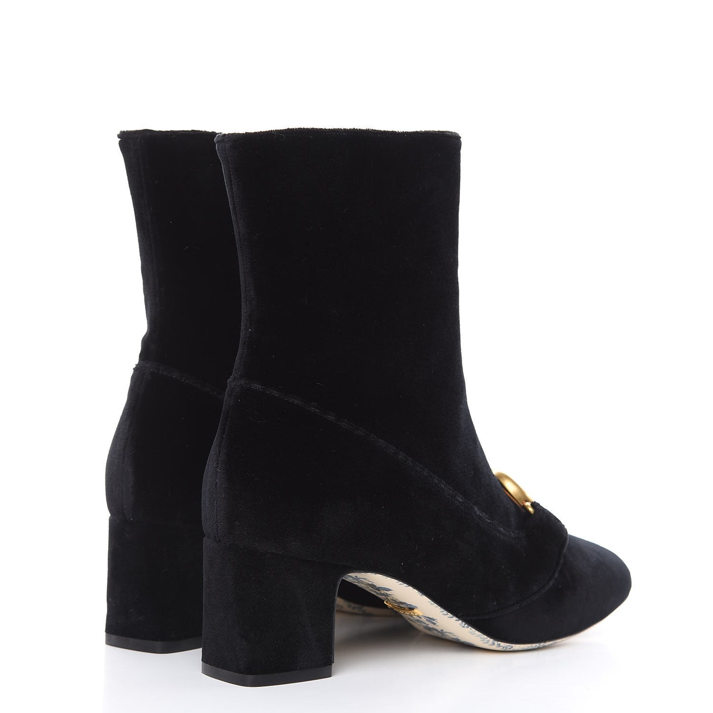 Softy Velvet Malaga Kid GG Victoire 55mm Ankle Boots 39 Black