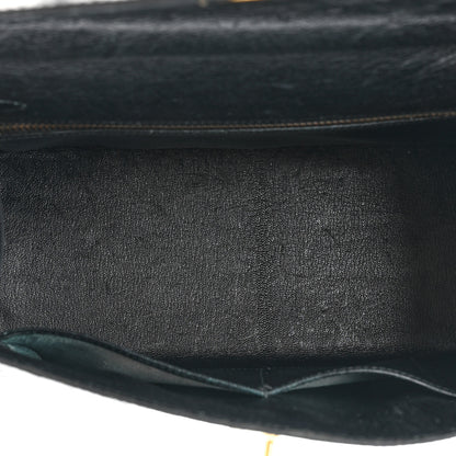 Hermes Ostrich Kelly Sellier 28 Black 5 of 17