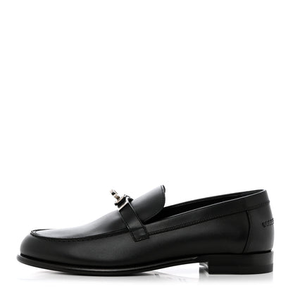 Hermes Calfskin Womens Destin Loafer 38 Black 1 of 9
