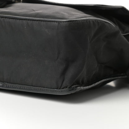 Prada Tessuto Nylon Saffiano Messenger Satchel Black 10 of 13