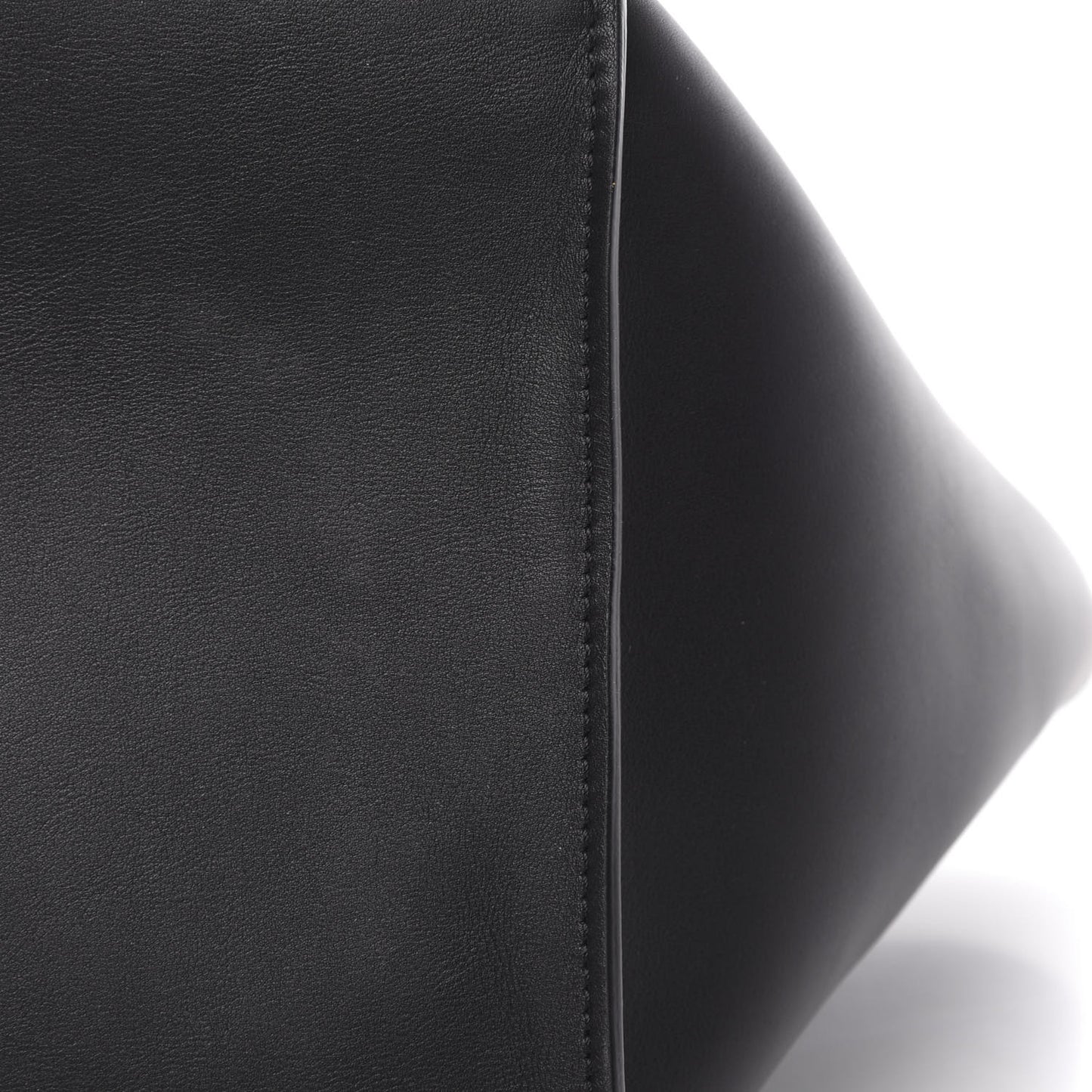 Supple Grained Calfskin Small Big Bag Black
