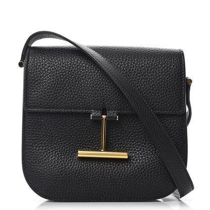 Tom Ford Calfskin Mini T Clasp Tara Crossbody Bag Black 1 of 6