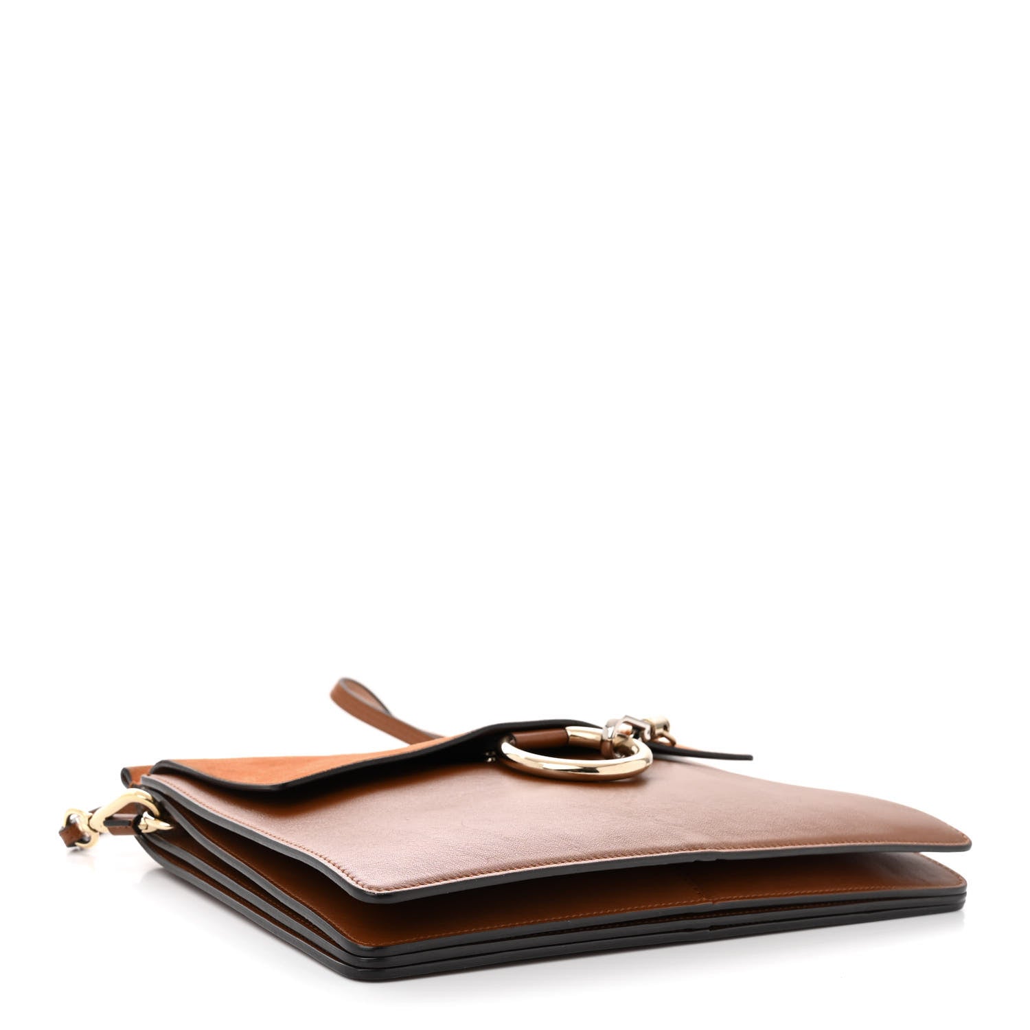 Chloe Suede Calfskin Medium Faye Shoulder Bag Tobacco 4 of 12
