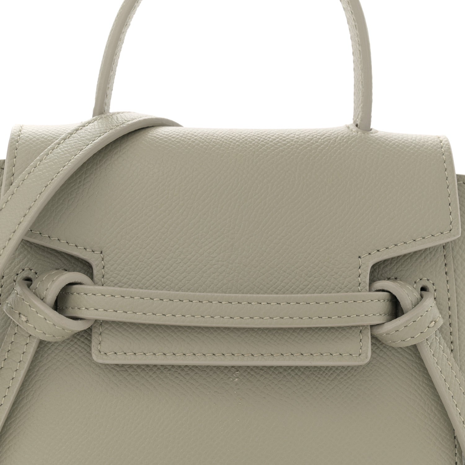 Celine Grained Calfskin Pico Belt Bag Green Clay 8 of 11