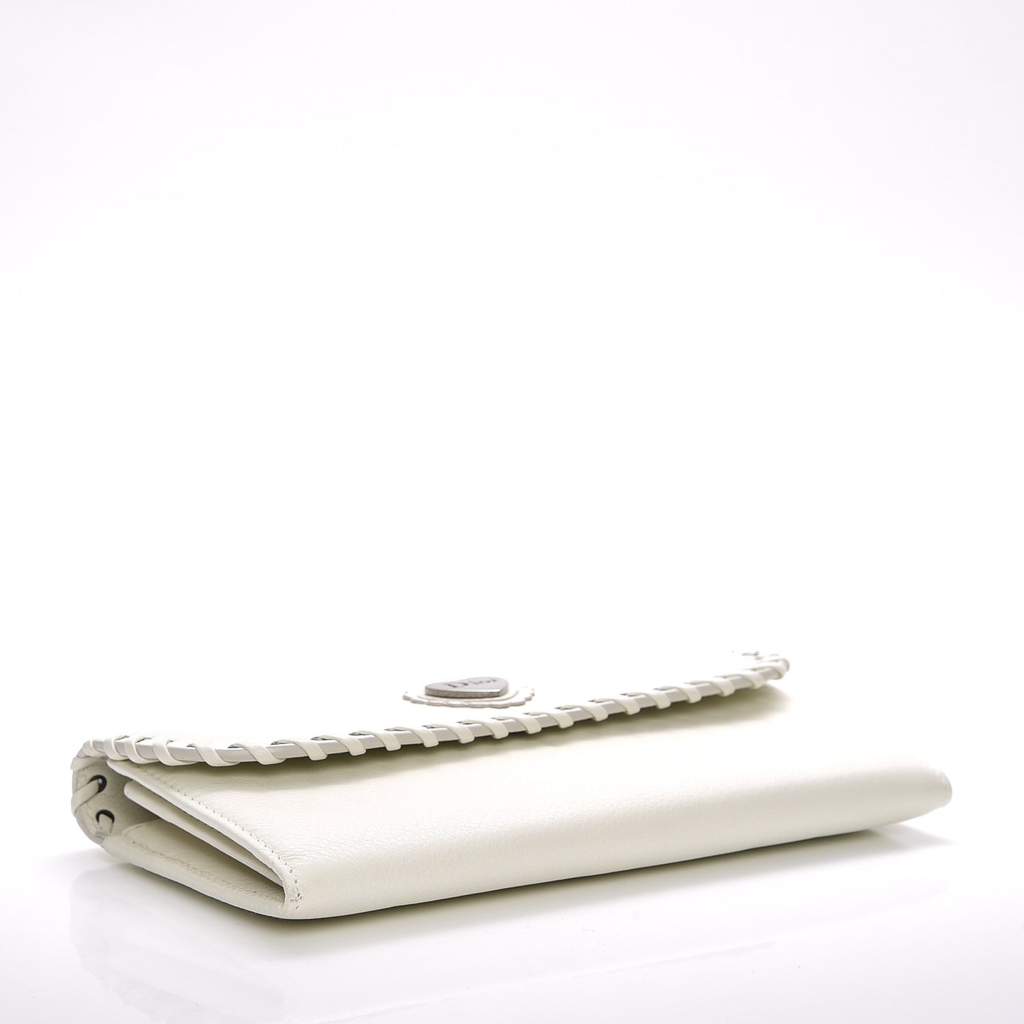 Calfskin Heart Wallet White