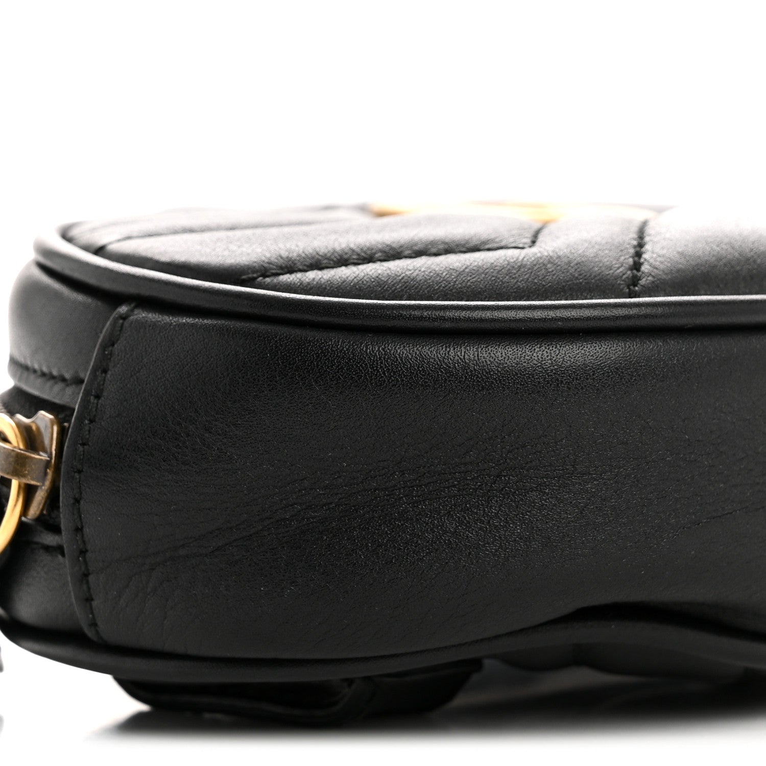 Gucci Calfskin Matelasse GG Marmont Belt Bag 105 42 Black 9 of 15