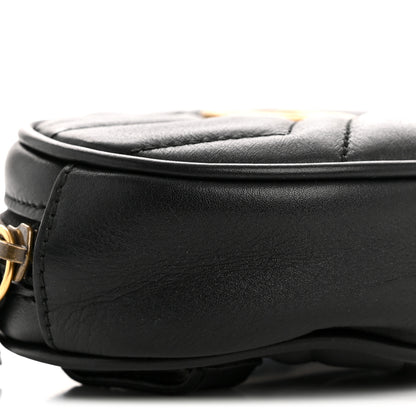 Gucci Calfskin Matelasse GG Marmont Belt Bag 105 42 Black 9 of 15