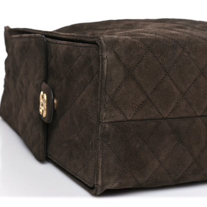 Chanel Suede Quilted Medium Chanel 25 Handbag Dark Brown 9 of 11