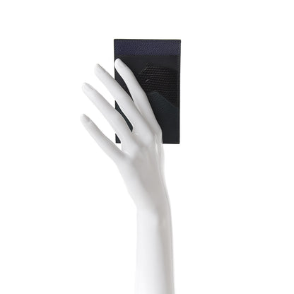 Hermes Polished Lizard Evercolor Sombrero II Les Petits Chevaux Card Holder Cypress Black Bleu Obscur Encre 2 of 8