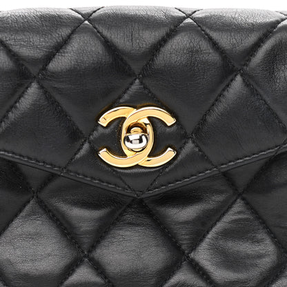 Chanel Lambskin Quilted Flap Waist Belt Bag 75 30 Black 7 of 13