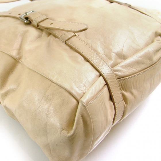 Leather New Look Tote Beige