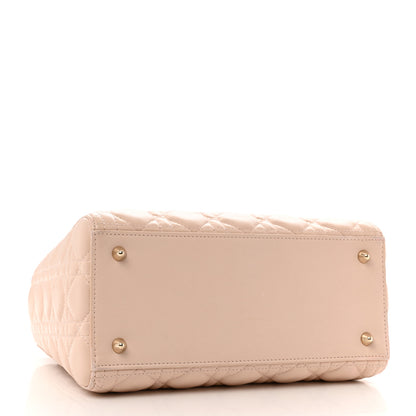 Christian Dior Lambskin Cannage Medium Lady Dior Light Pink 4 of 15