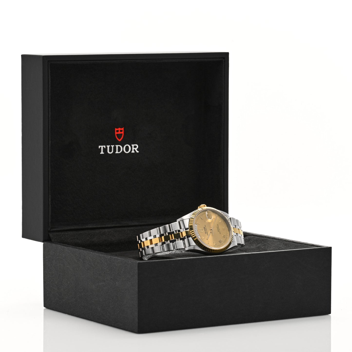 Stainless Steel 18K Yellow Gold 36mm Prince Day-Date Automatic Watch Champagne 76213