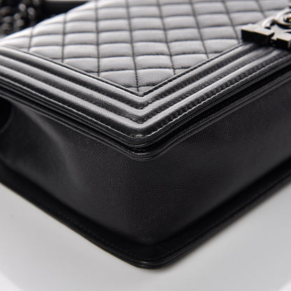 Chanel Caviar Quilted New Medium Boy Flap So Black 10 of 16