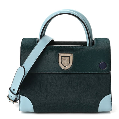 Christian Dior Calf Hair Calfskin Tri-Color Mini Diorever Flap Green 1 of 9
