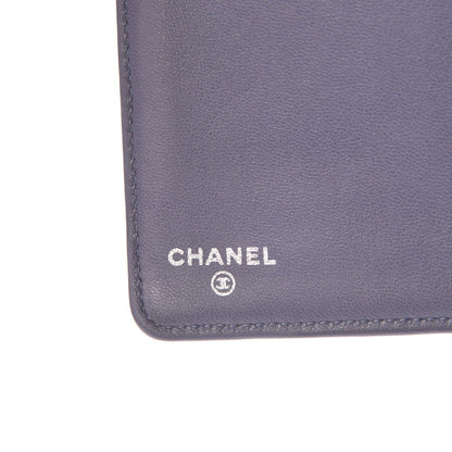 Chanel Lambskin Quilted Yen Wallet Purple 6 of 9