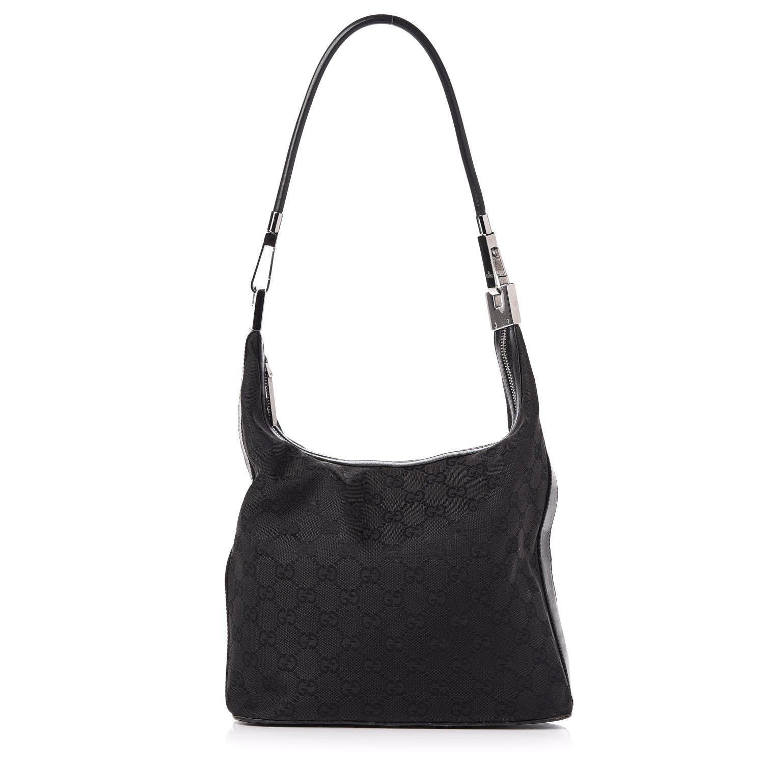 Gucci Monogram Medium Hobo Black 1 of 7