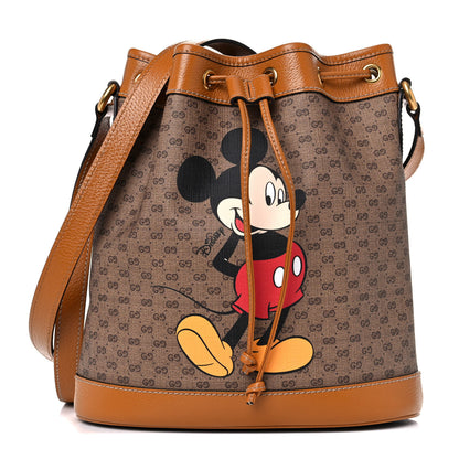 Gucci X DISNEY Mini Vintage GG Supreme Monogram Bucket Bag Beige Vintage Sun Oil 1 of 10