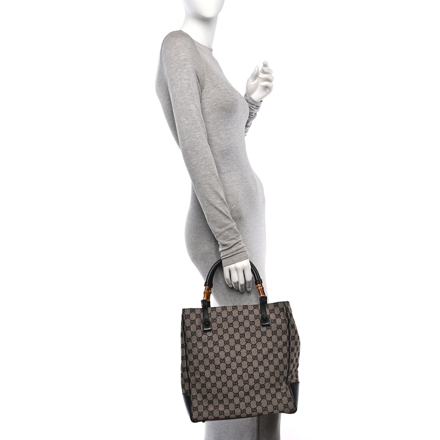 Monogram Bamboo Handle Bag Pink