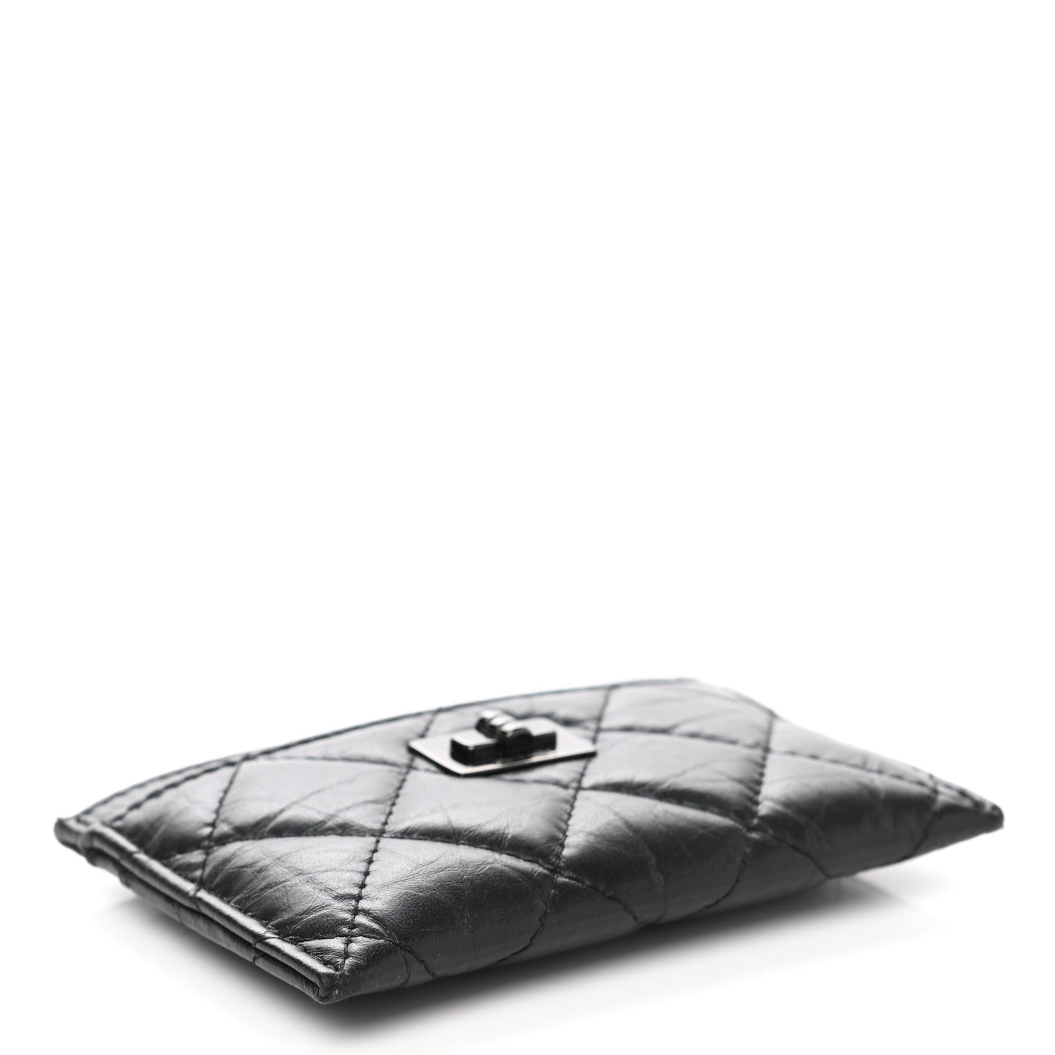 Chanel Aged Calfskin Quilted Reissue Card Holder So Black 4 of 9