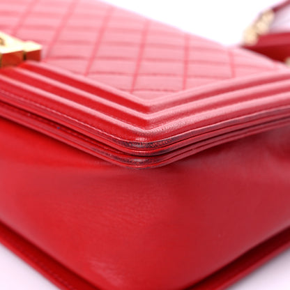 Chanel Lambskin Quilted Medium Boy Flap Red 9 of 20