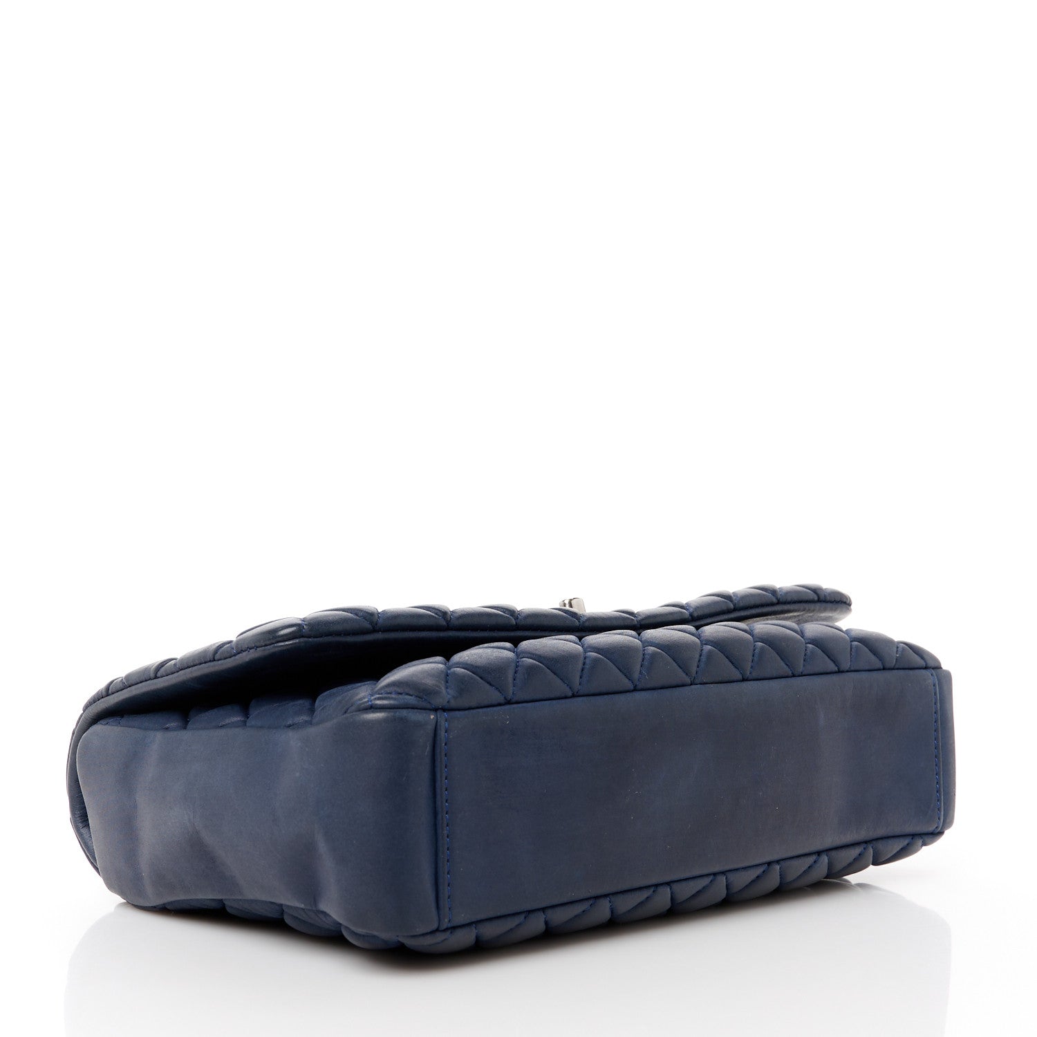 Chanel Iridescent Calfskin Quilted Large New Bubble Flap Navy 4 of 12
