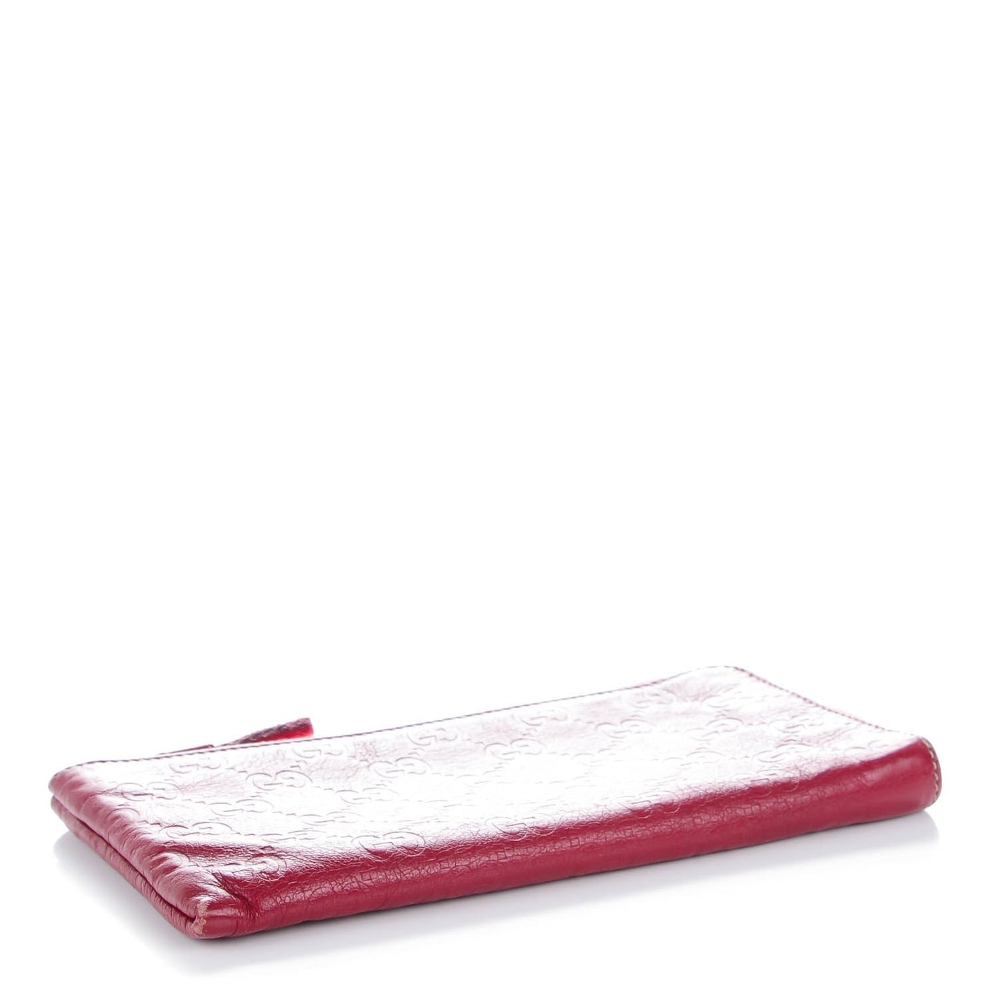 Guccissima Web Zip Around Wallet Red