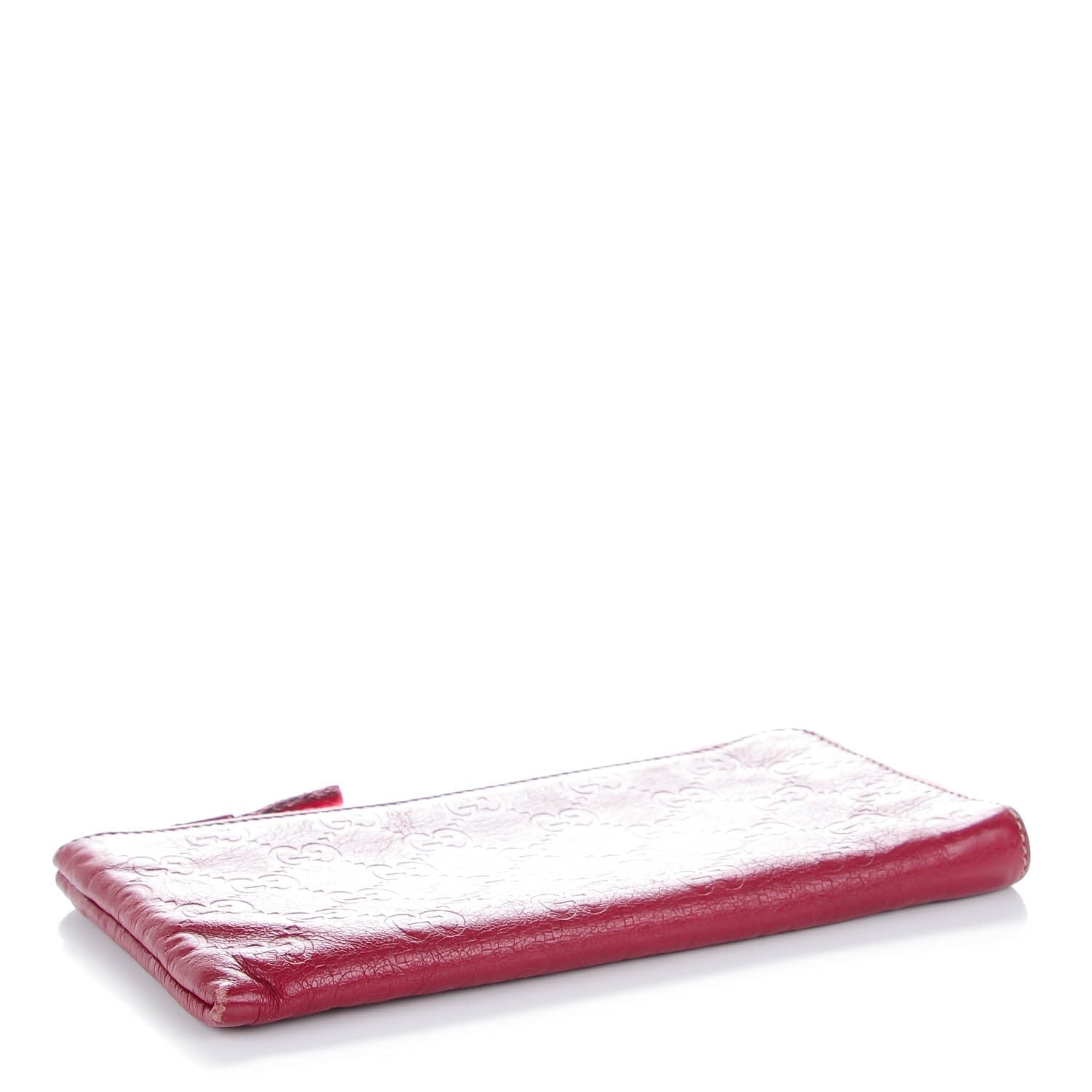 Gucci Guccissima Web Zip Around Wallet Red 4 of 8