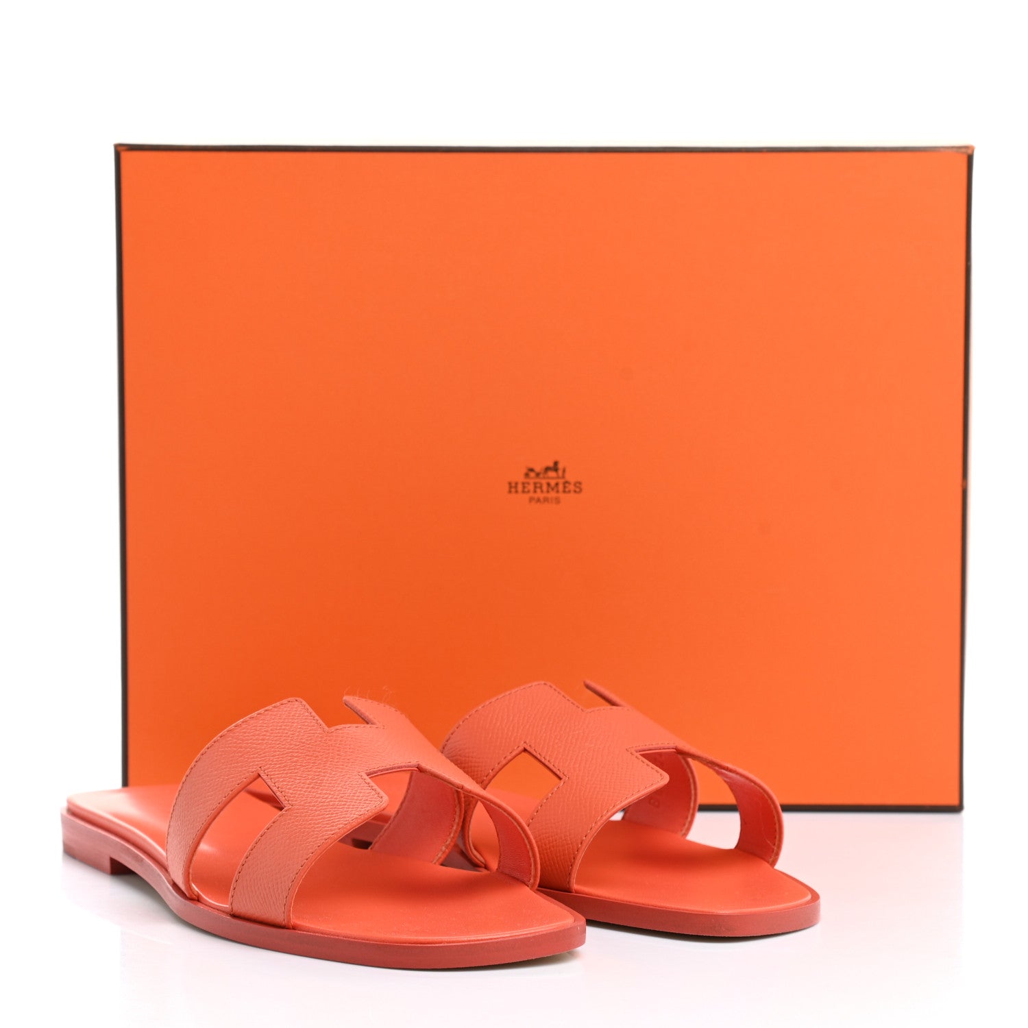 Hermes Epsom Oran Sandals 39.5 Orange Poppy 14 of 14