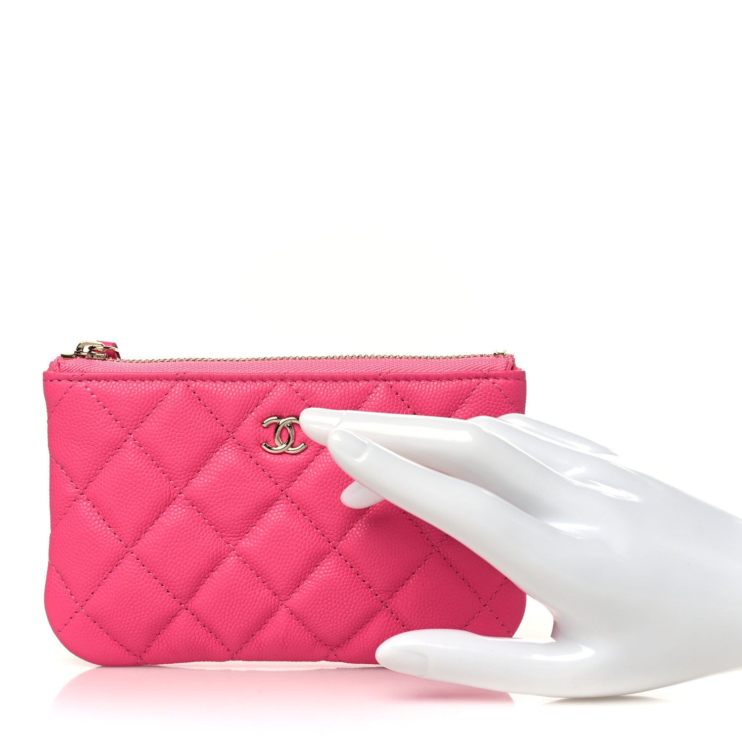 Chanel Caviar Quilted Small Cosmetic Case Pink 2 of 8