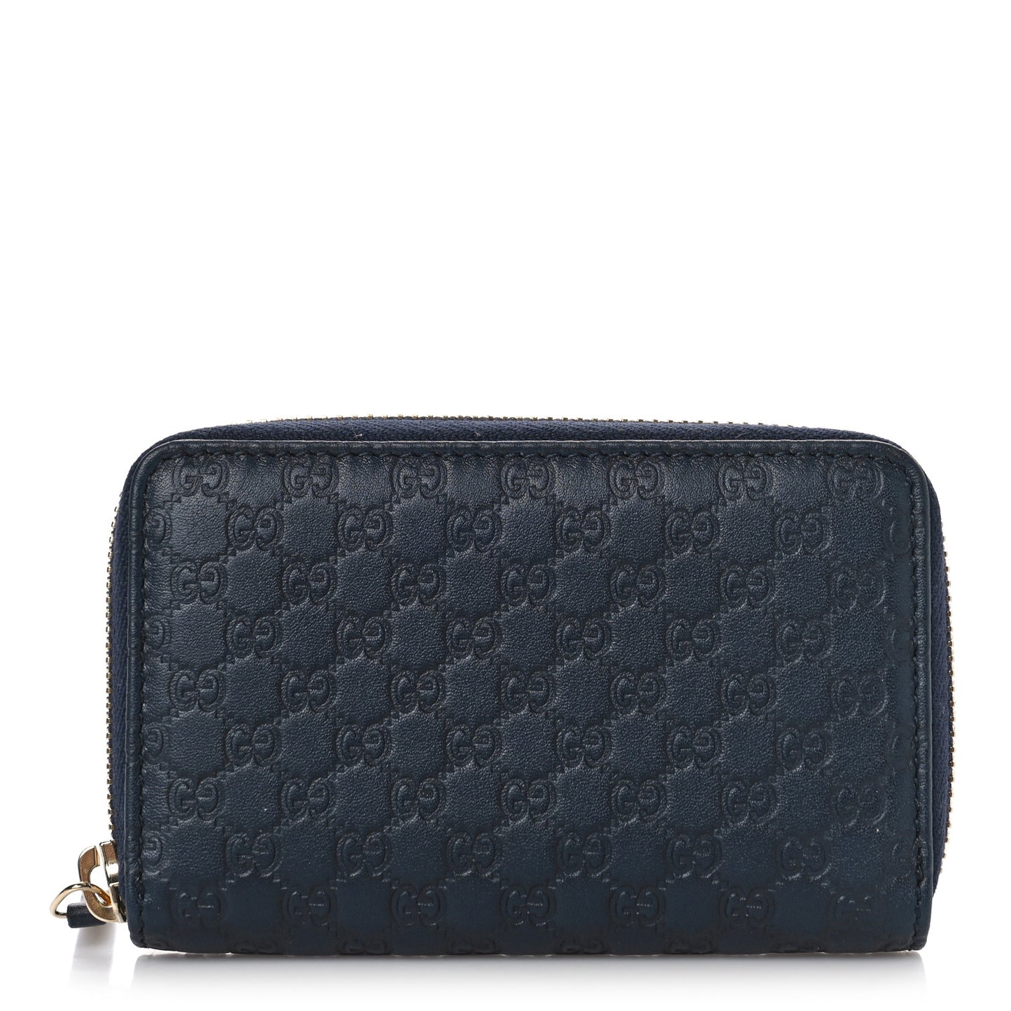 Microguccissima Zip Around Card Case Navy