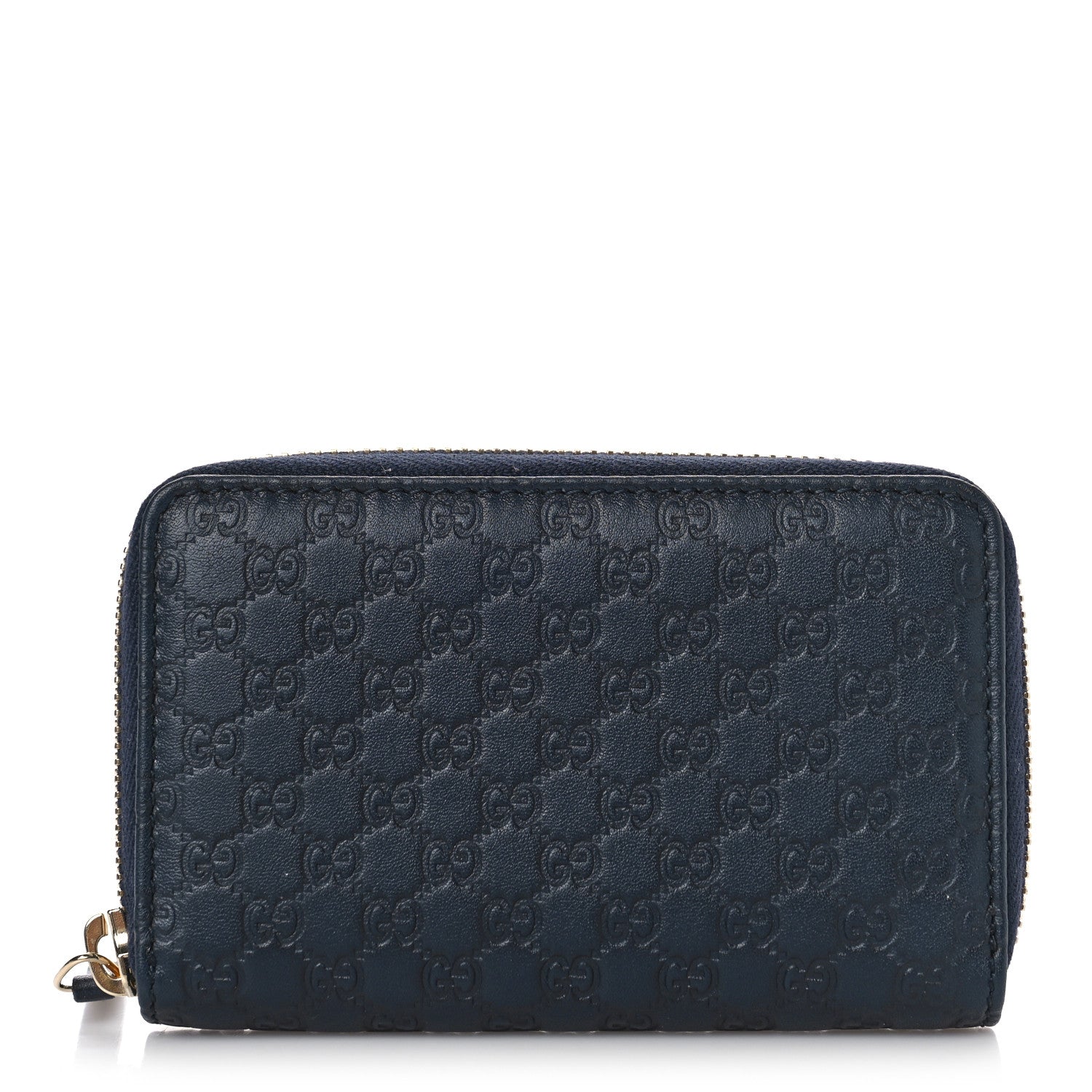 Gucci Microguccissima Zip Around Card Case Navy 1 of 9