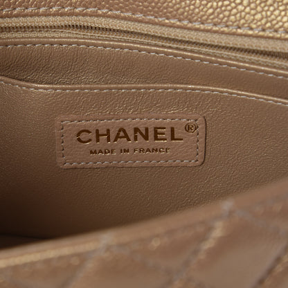 Chanel Pearly Caviar Quilted Mini Rectangular Flap Gold 6 of 10