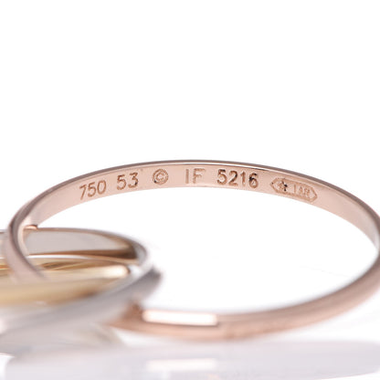 Cartier 18K Pink Yellow White Gold Extra Small Trinity Ring 53 6.25 5 of 5