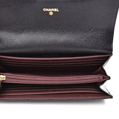 Chanel Caviar Quilted Large Gusset Flap Wallet Black 5 of 11