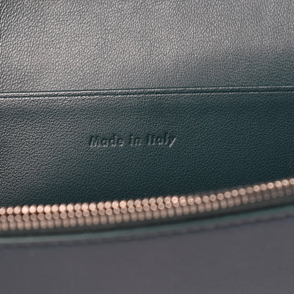 Celine Smooth Lambskin Frame Evening Chain Clutch Mineral Dark Green 7 of 15